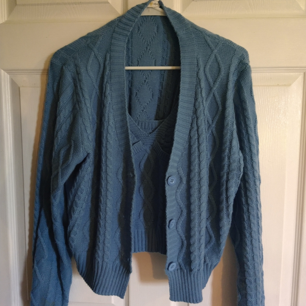 Baby Blue, Crop Top & Sweater